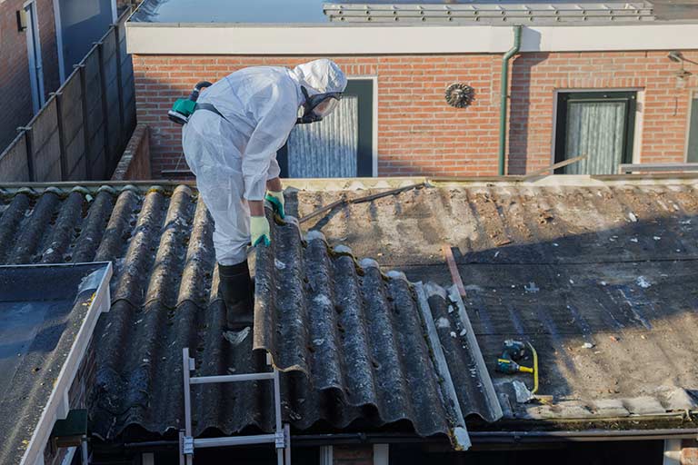 Removing asbestos garage removal