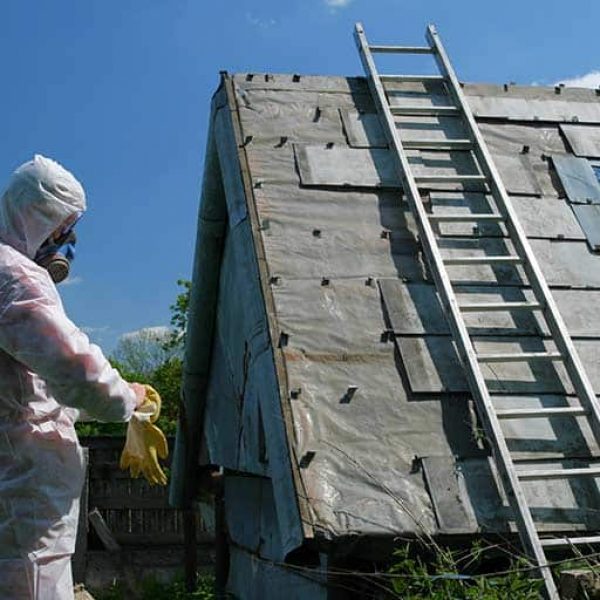 Asbestos roof ladder
